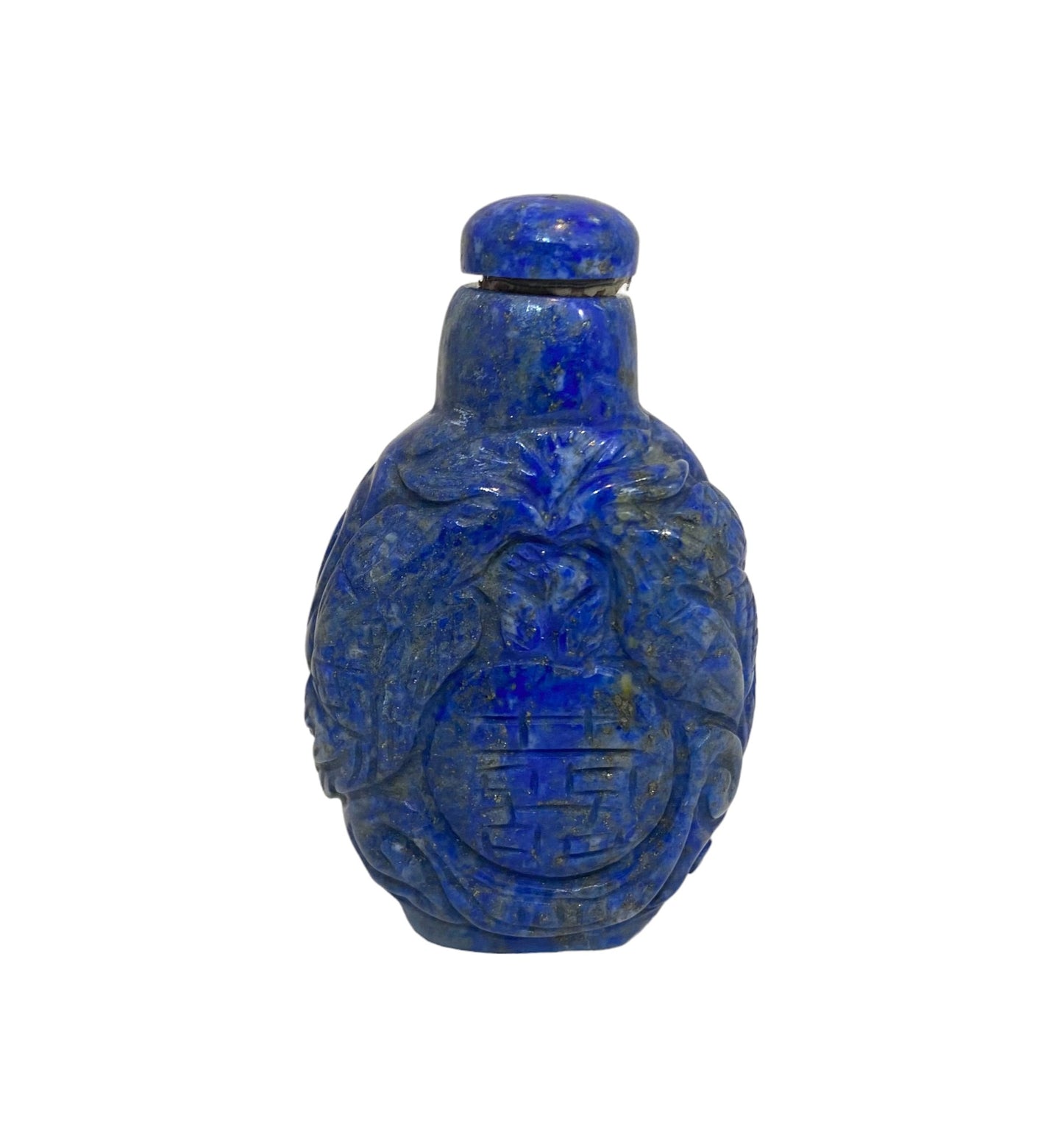 Carved Lapis Lazuli Snuff Bottle