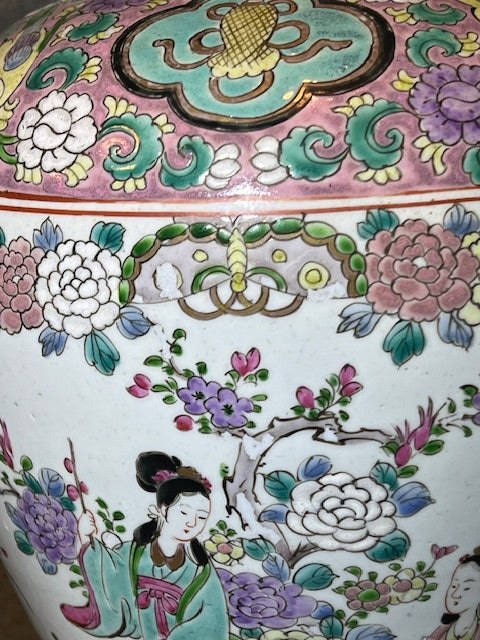 19th C Famille Rose Chinese Porcelain Vase