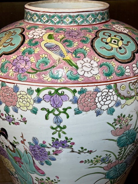 19th C Famille Rose Chinese Porcelain Vase