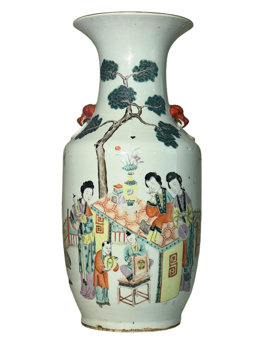 19th C Polychrome Chinese Porcelain Vase