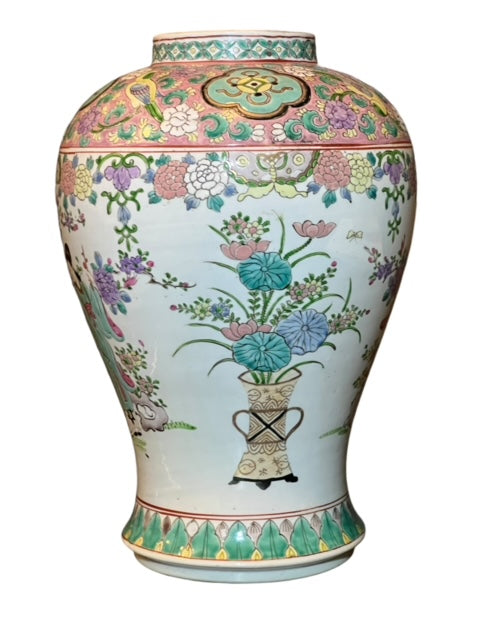 19th C Famille Rose Chinese Porcelain Vase