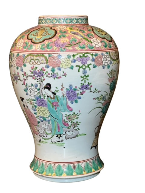 19th C Famille Rose Chinese Porcelain Vase