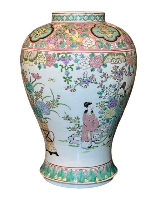 19th C Famille Rose Chinese Porcelain Vase