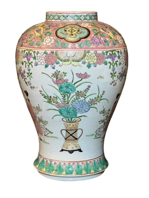 19th C Famille Rose Chinese Porcelain Vase