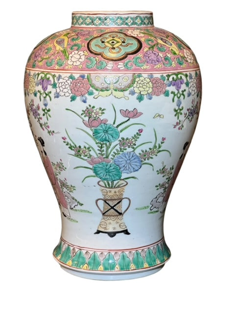 19th C Famille Rose Chinese Porcelain Vase