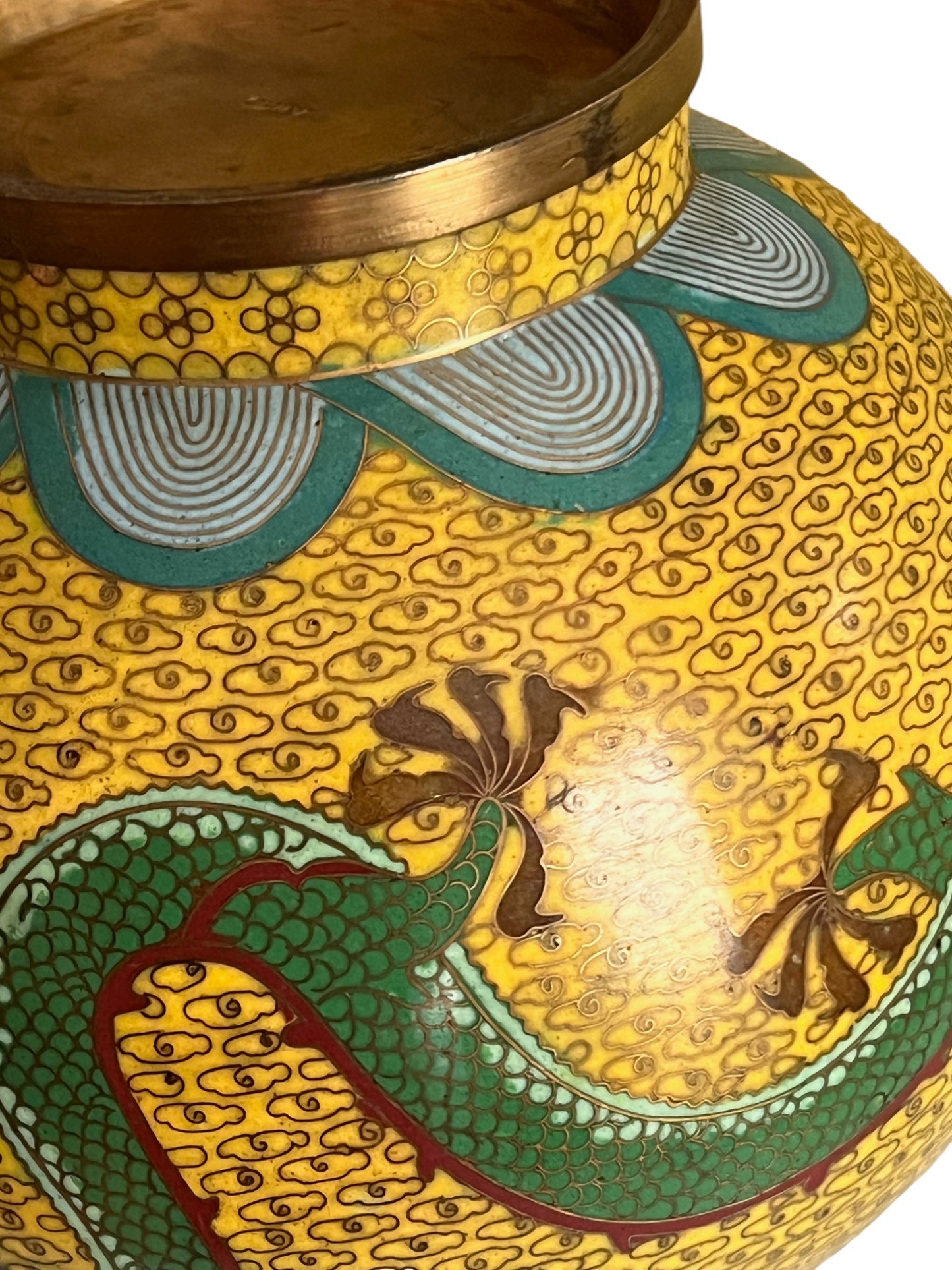 Republic Period Chinese Cloisonne Dragon Vase